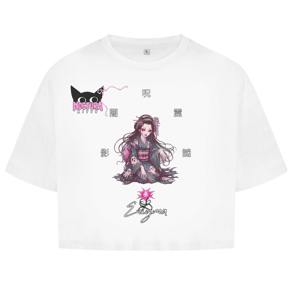 Oversized Crop Top "Enigma" Ribbon Edition