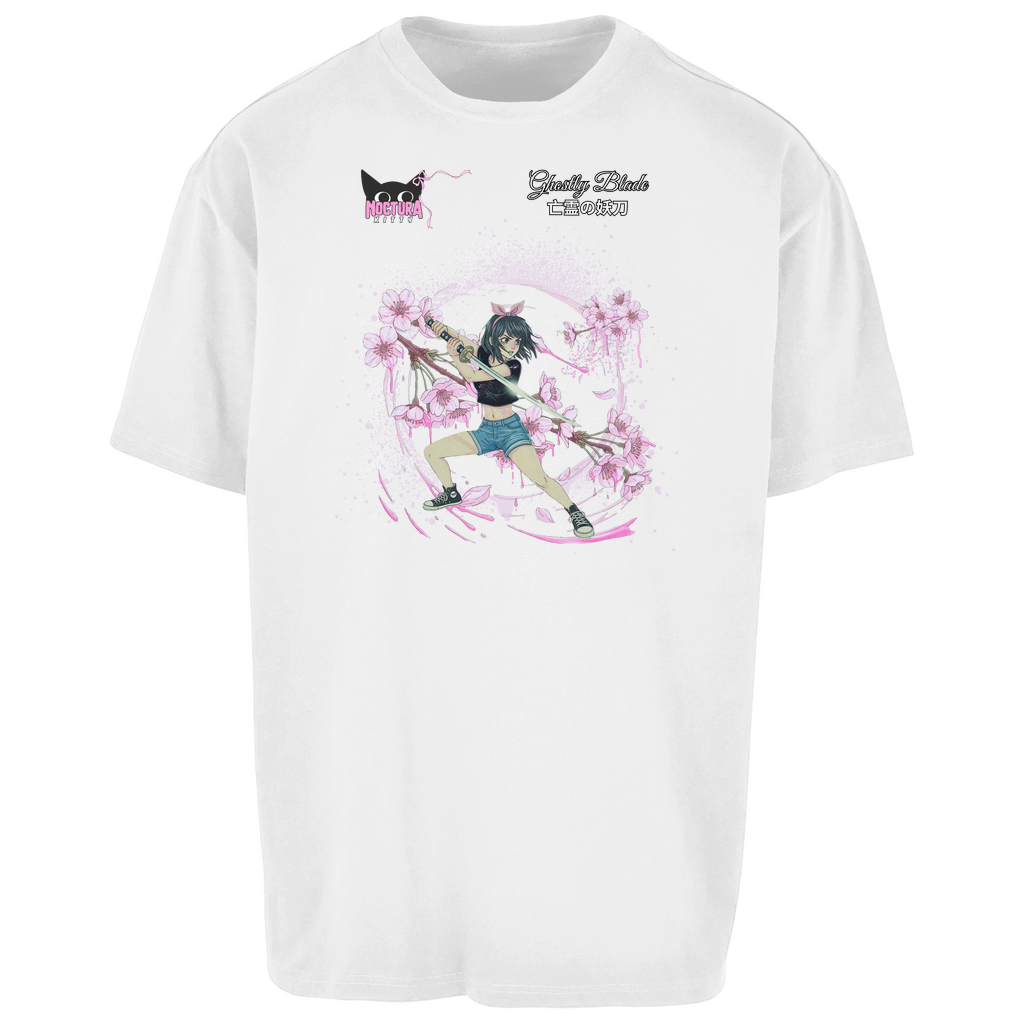 Unisex Oversize T-Shirt "Ghostly Blade" Premium Ribbon Edition