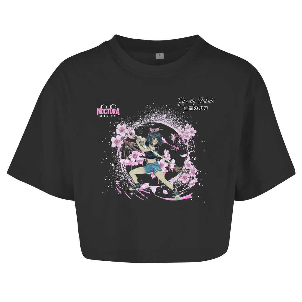 Oversized Crop Top "Ghostly Blade"