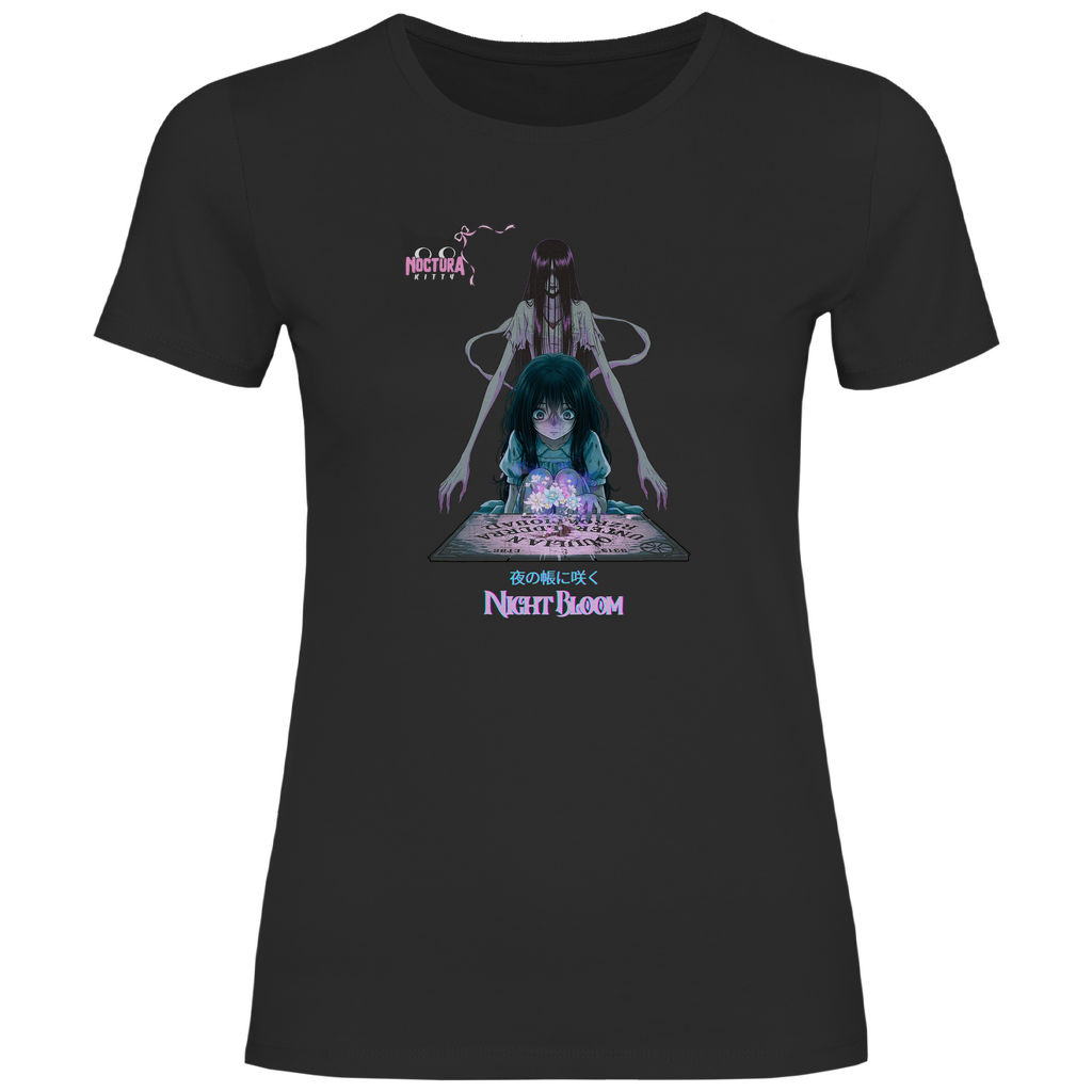 Girly T-Shirt "Night Bloom" Premium Ribbon Edition