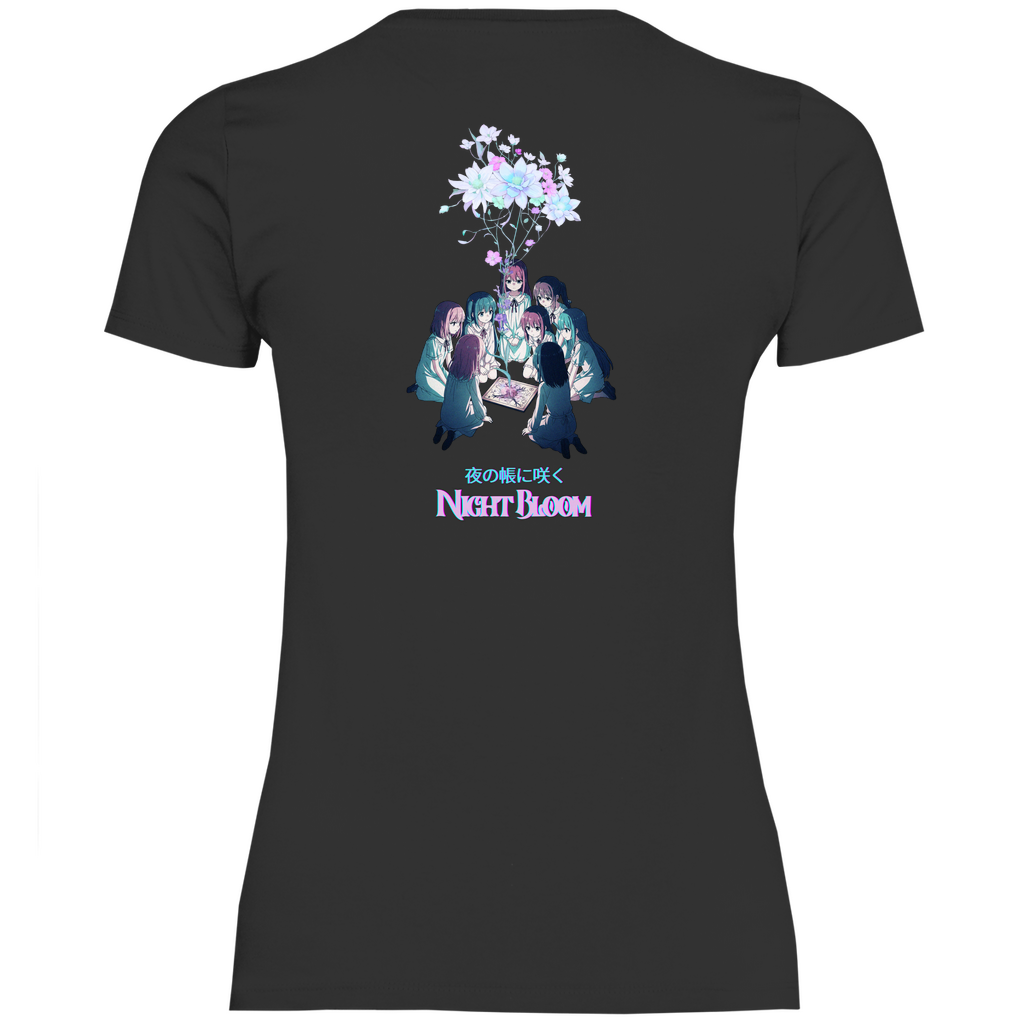 Girly T-Shirt "Night Bloom" Premium Ribbon Edition