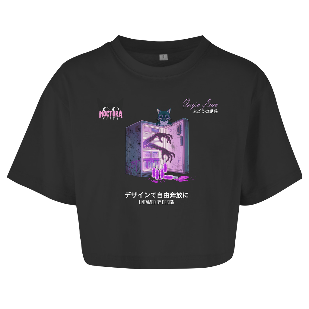 Oversized Crop Top "Grape Lure"