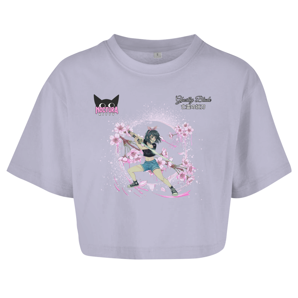 Oversized Crop Top "Ghostly Blade"