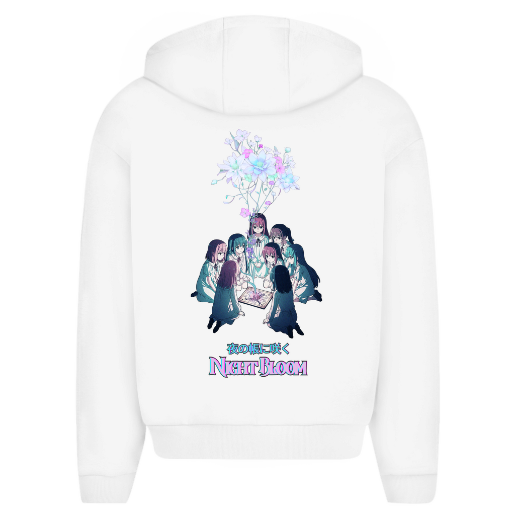 Unisex Oversize Zip Hoodie "Night Bloom" Premium Edition