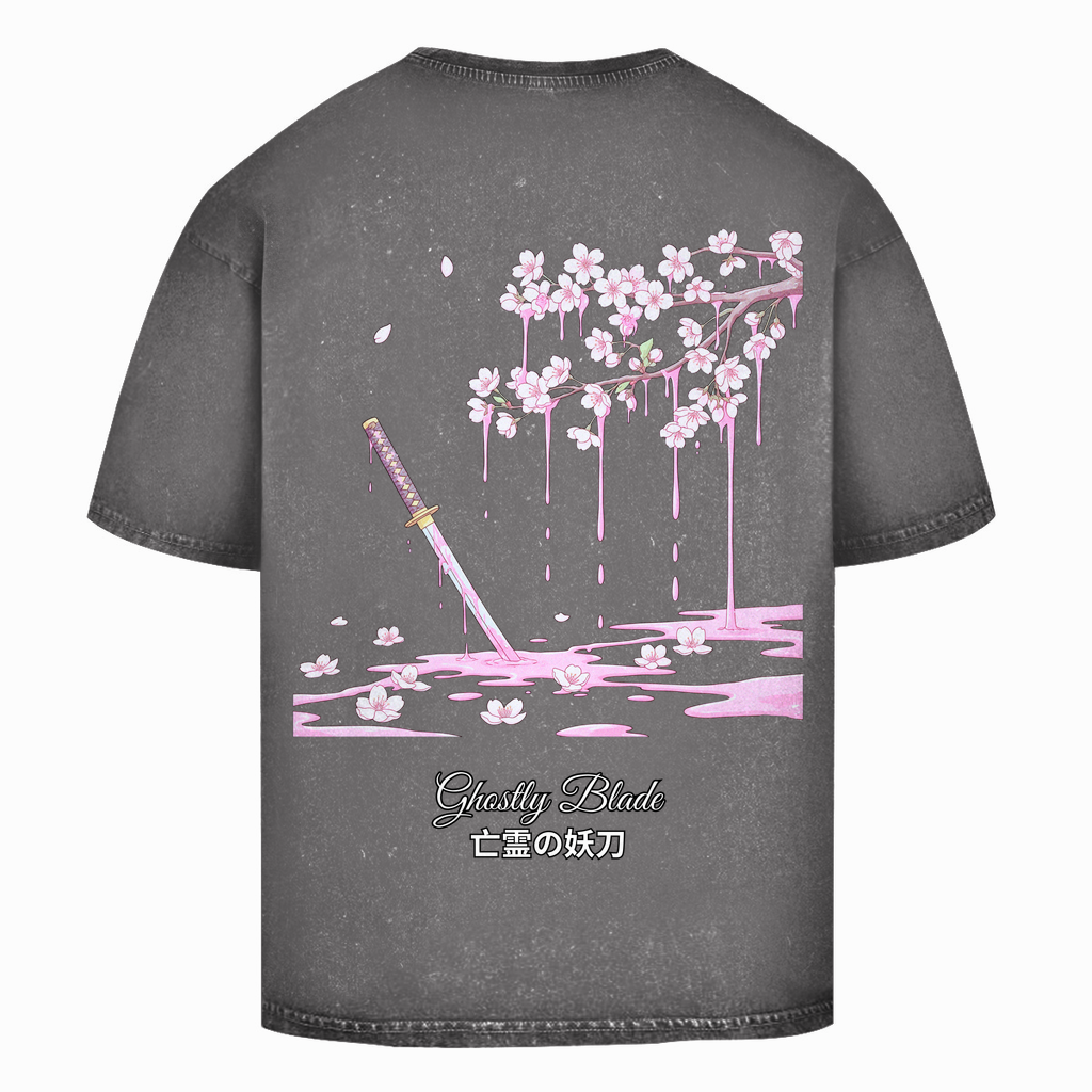 Unisex Oversize T-Shirt Washed "Ghostly Blade" Premium Edition