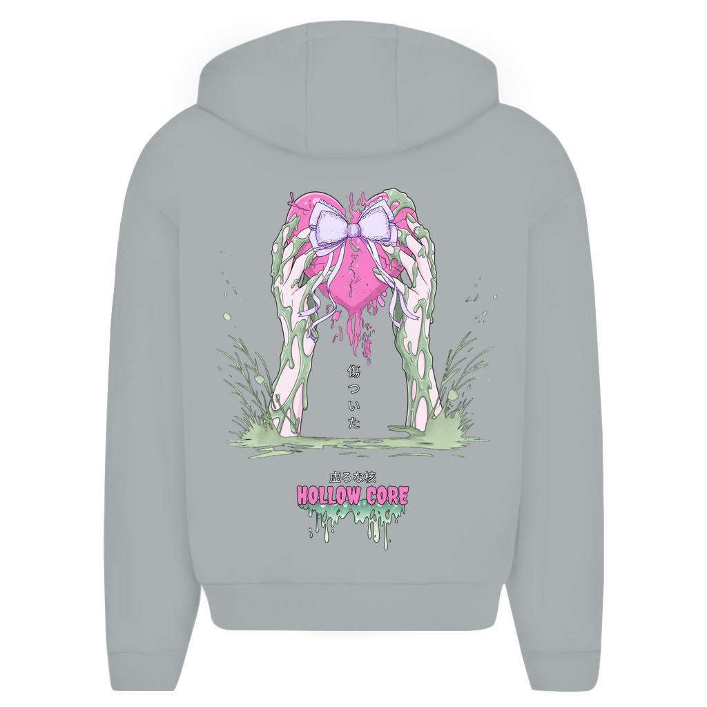 Unisex Oversize Zip Hoodie "Hollow Core" Premium Ribbon Edition