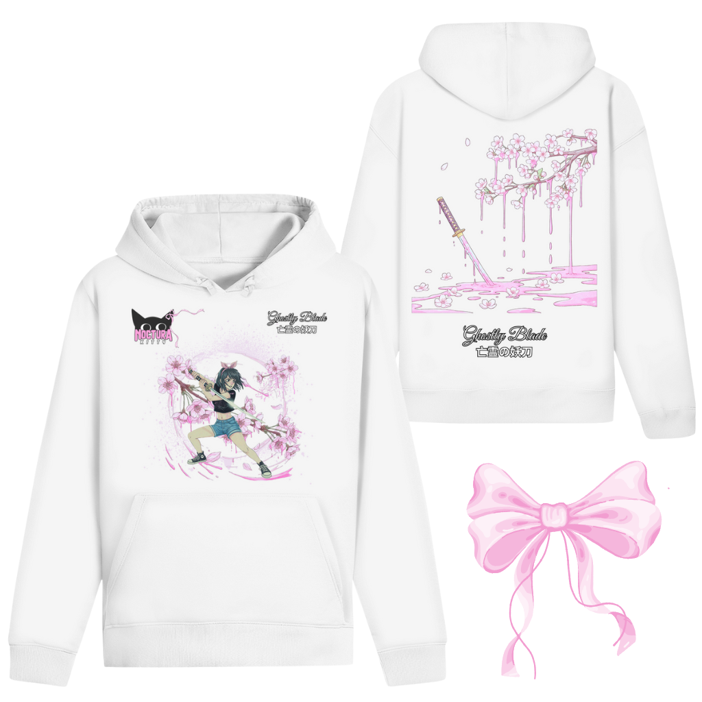 Unisex Hoodie "Ghostly Blade" Premium Ribbon Edition