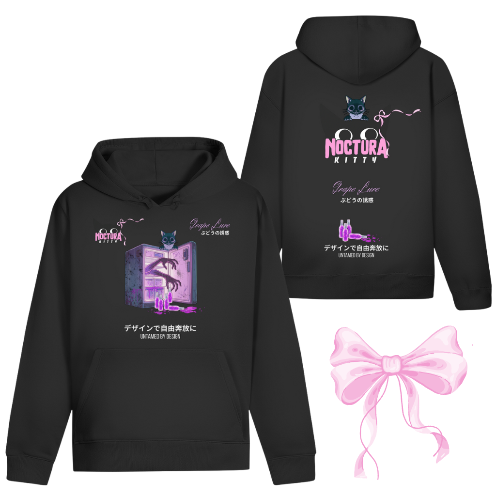 Unisex Hoodie "Grape Lure" Premium Ribbon Edition