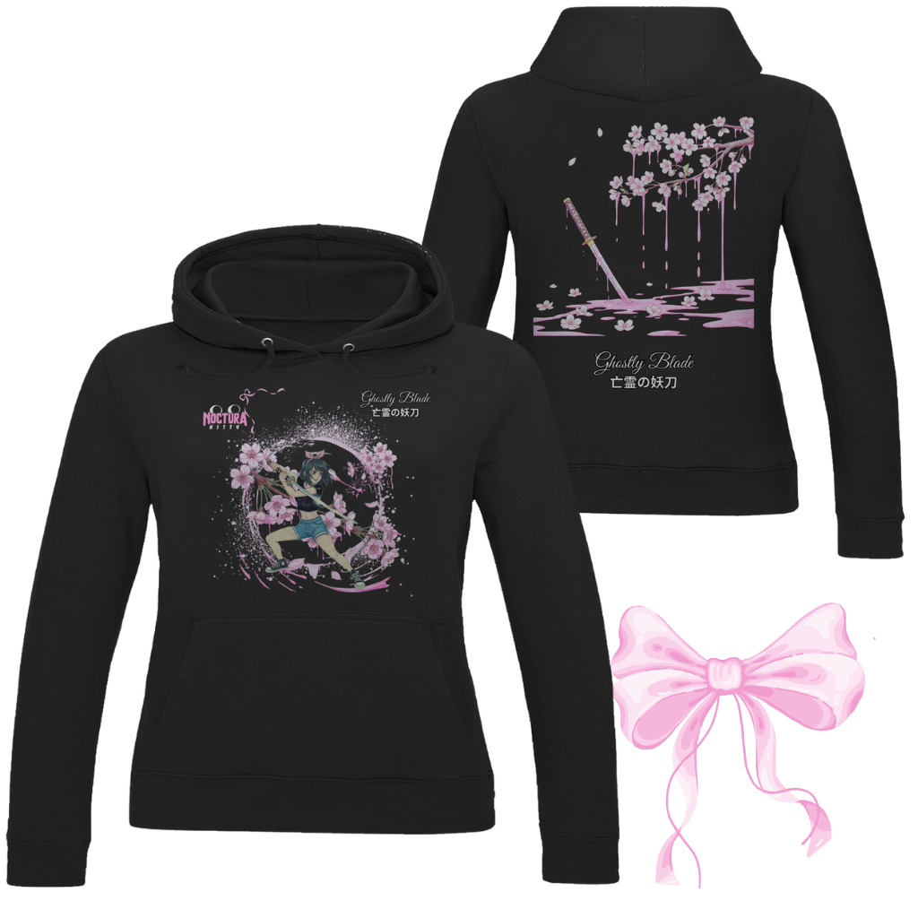 Damen Hoodie "Ghostly Blade" Premium Ribbon Edition