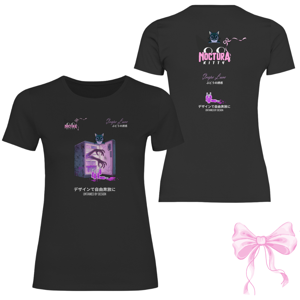 Girly T-Shirt "Grape Lure" Premium Ribbon Edition