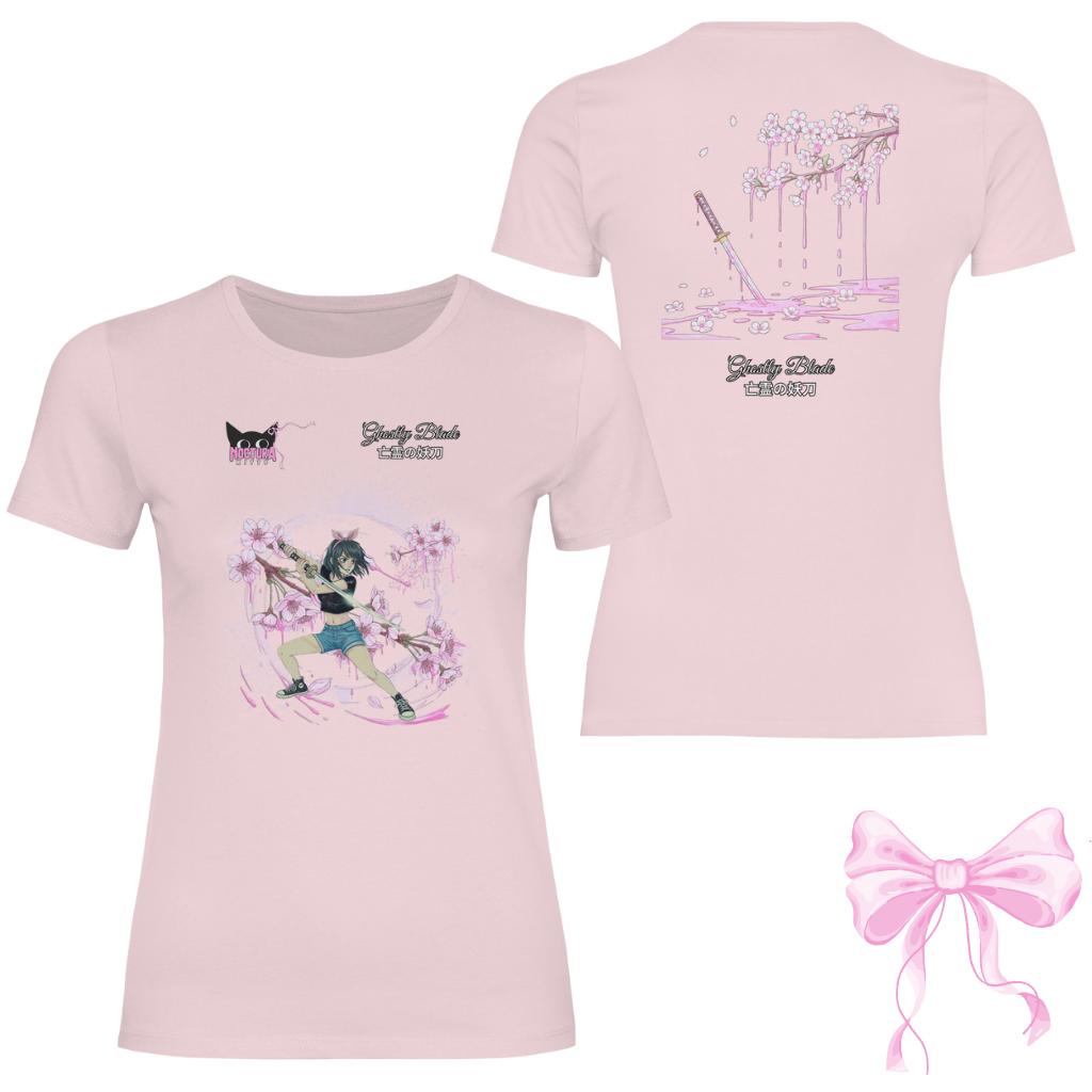 Girly T-Shirt "Ghostly Blade" Premium Ribbon Edition