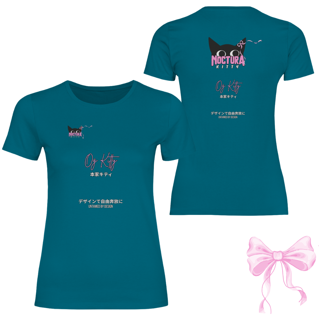 Girly T-Shirt "OG Kitty" Premium Ribbon Edition