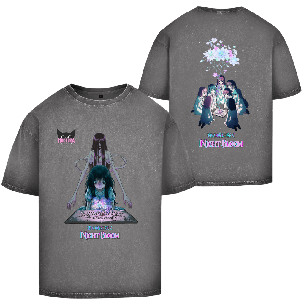 Unisex Oversize T-Shirt Washed "Night Bloom" Premium Edition