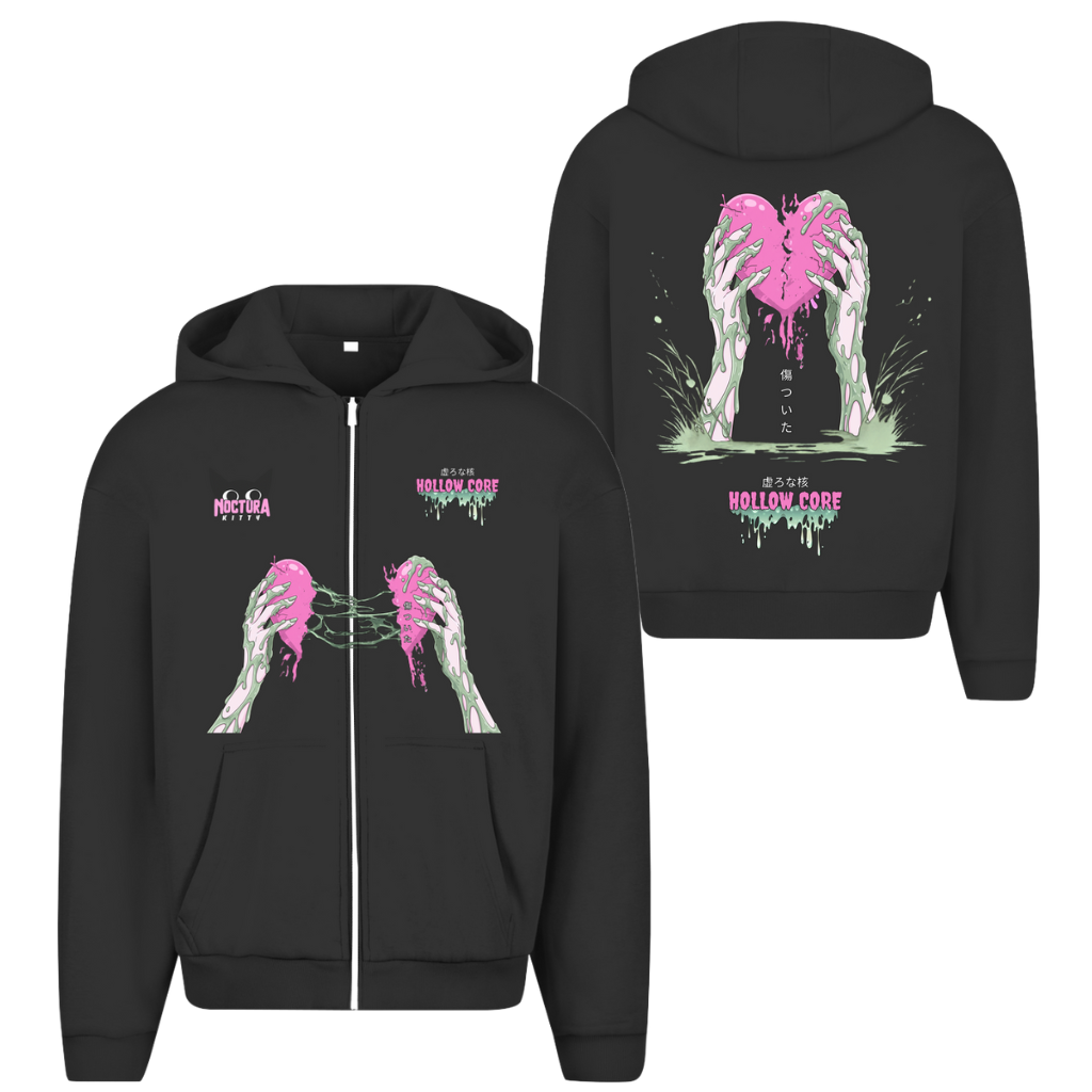 Unisex Oversize Zip Hoodie "Hollow Core" Premium Edition