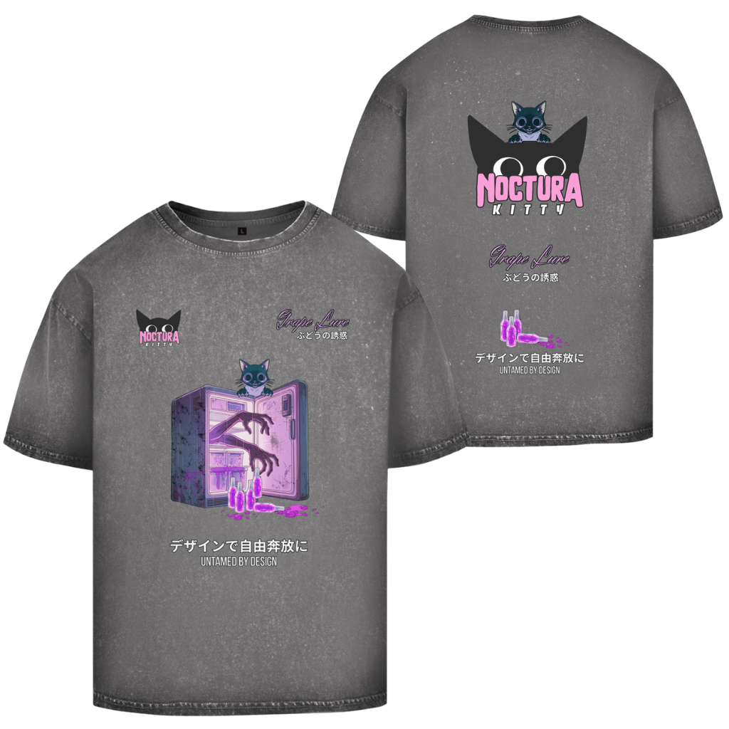Unisex Oversize T-Shirt Washed "Grape Lure" Premium Edition