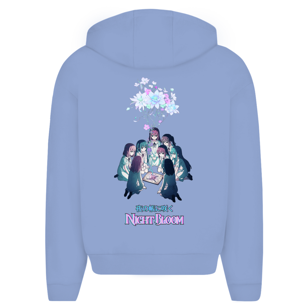 Unisex Oversize Zip Hoodie "Night Bloom" Premium Edition