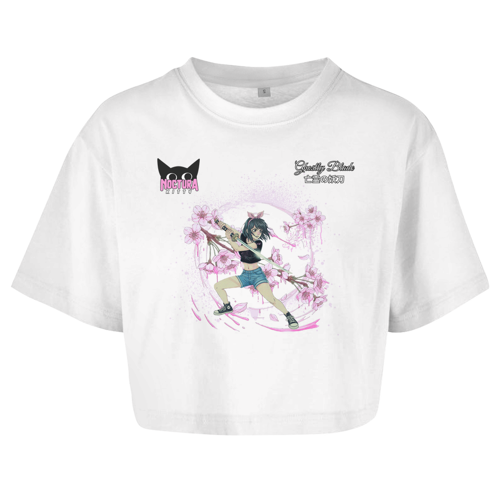 Oversized Crop Top "Ghostly Blade"