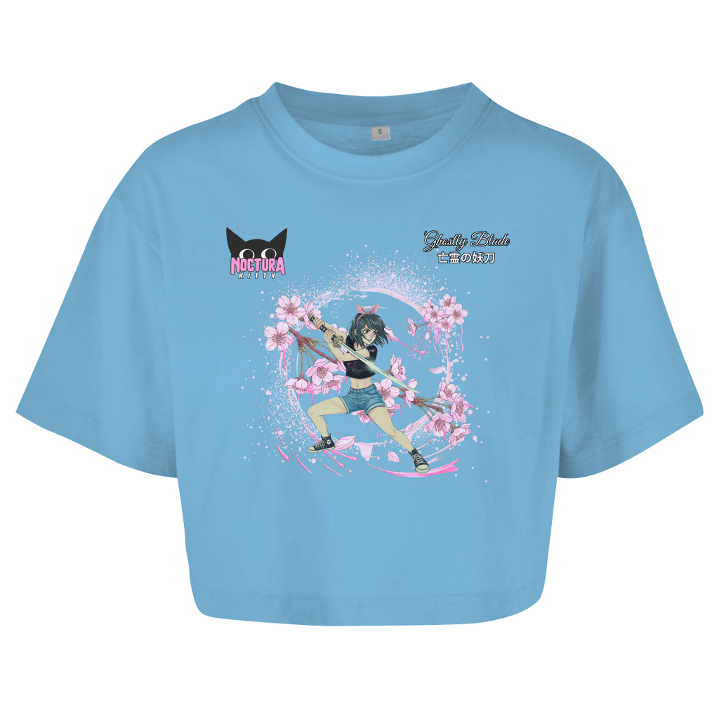 Oversized Crop Top "Ghostly Blade"