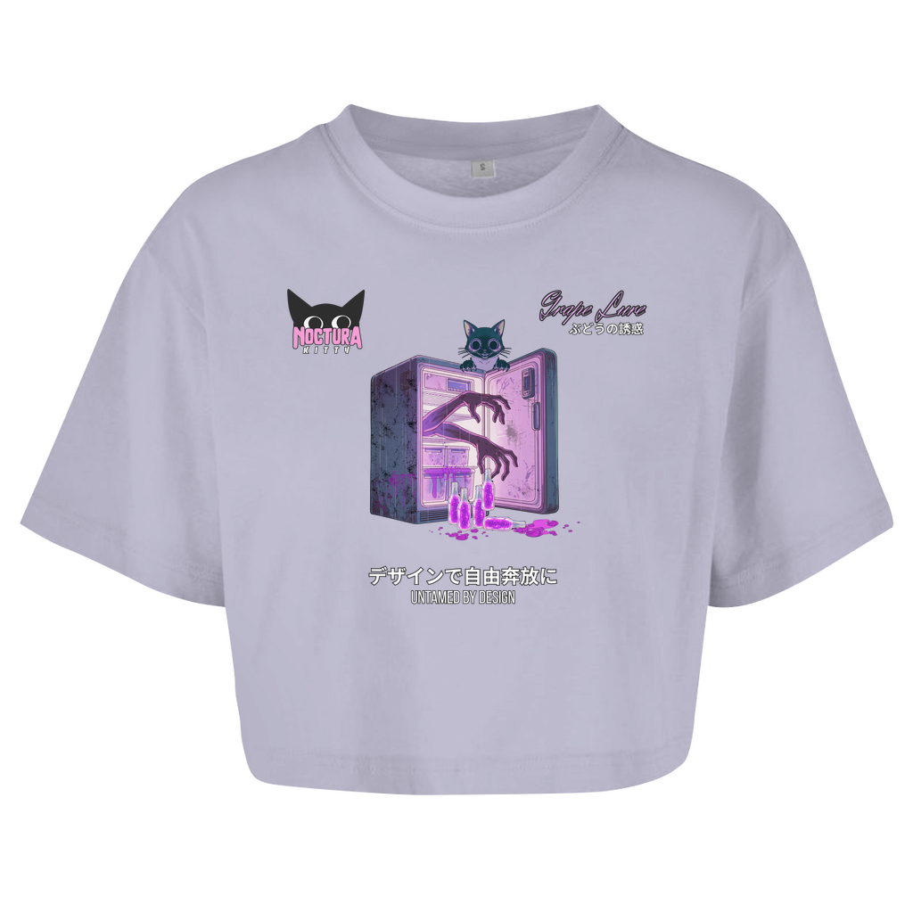 Oversized Crop Top "Grape Lure"