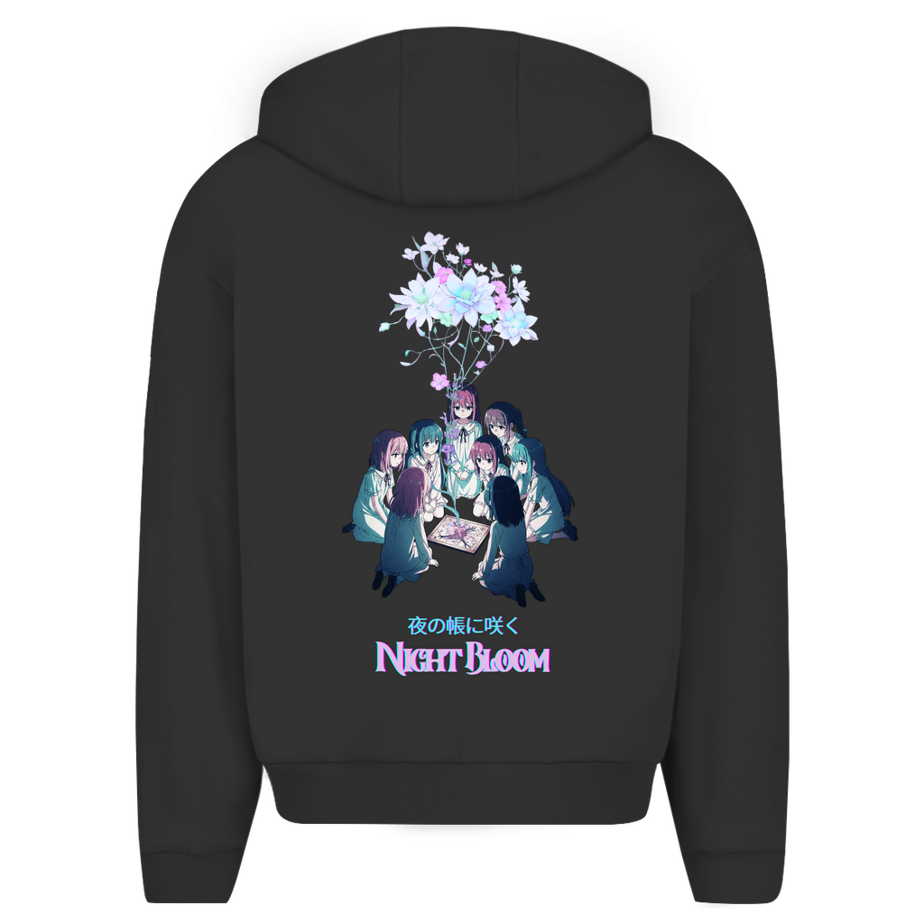 Unisex Oversize Zip Hoodie "Night Bloom" Premium Edition