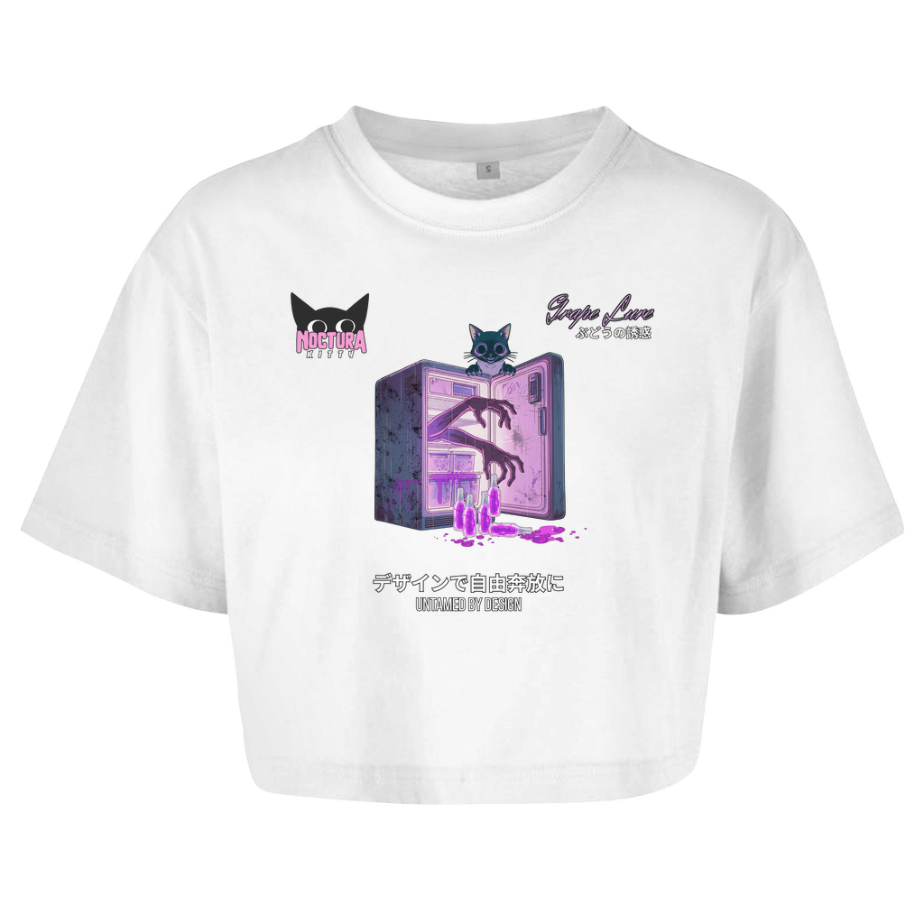 Oversized Crop Top "Grape Lure"