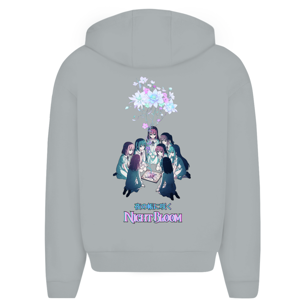 Unisex Oversize Zip Hoodie "Night Bloom" Premium Edition