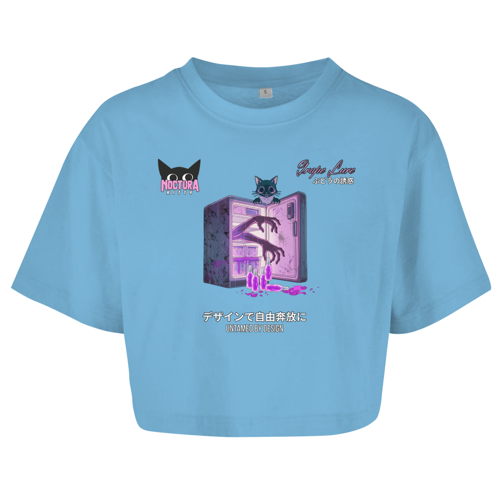 Oversized Crop Top "Grape Lure"