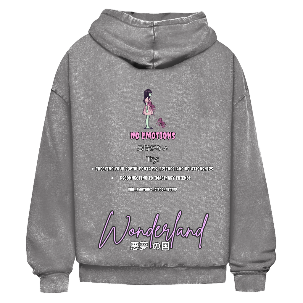 Unisex Oversize Hoodie Washed "Wonderland" Premium Ribbon Edition