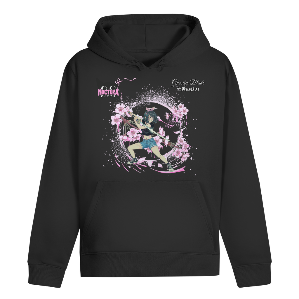 Unisex Hoodie "Ghostly Blade" Premium Ribbon Edition