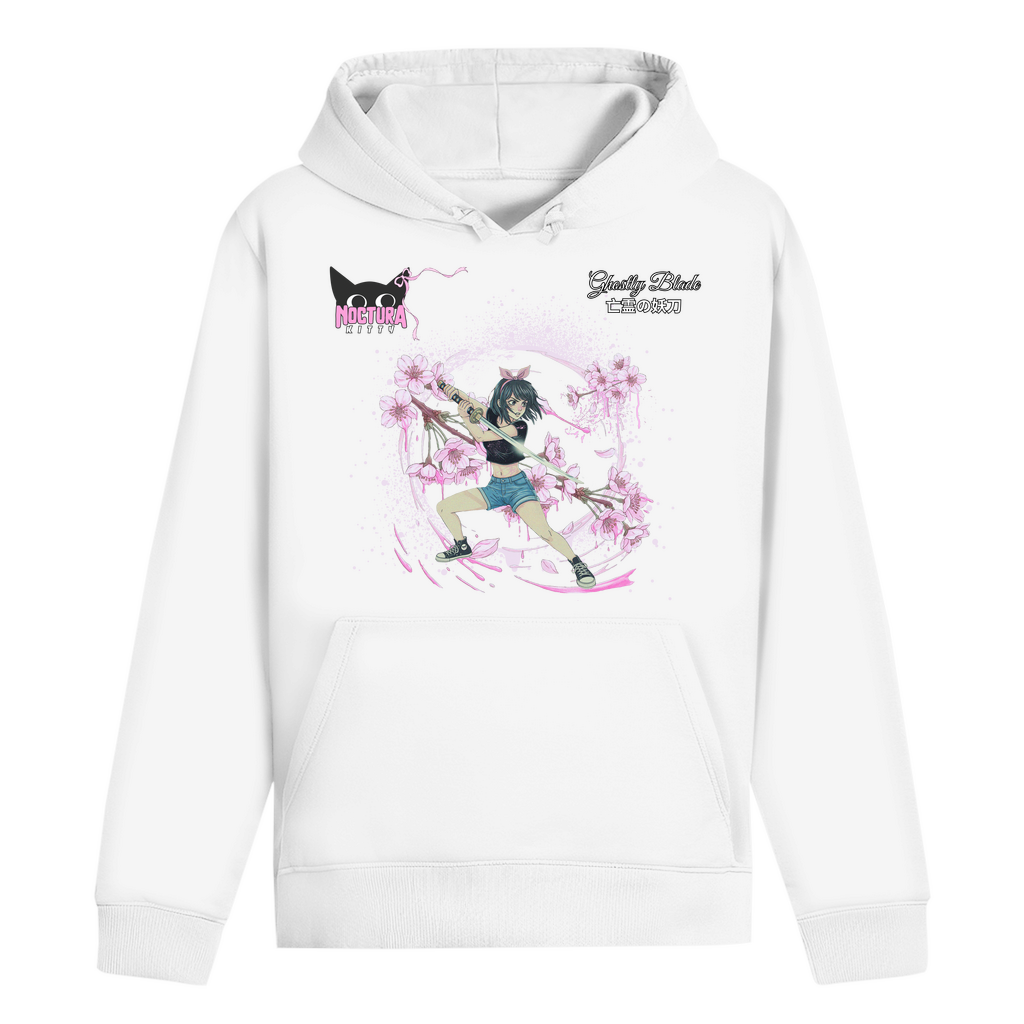 Unisex Hoodie "Ghostly Blade" Premium Ribbon Edition