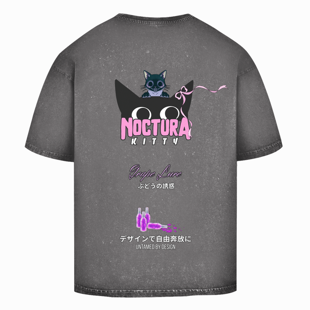 Unisex Oversize T-Shirt Washed "Grape Lure" Premium Ribbon Edition