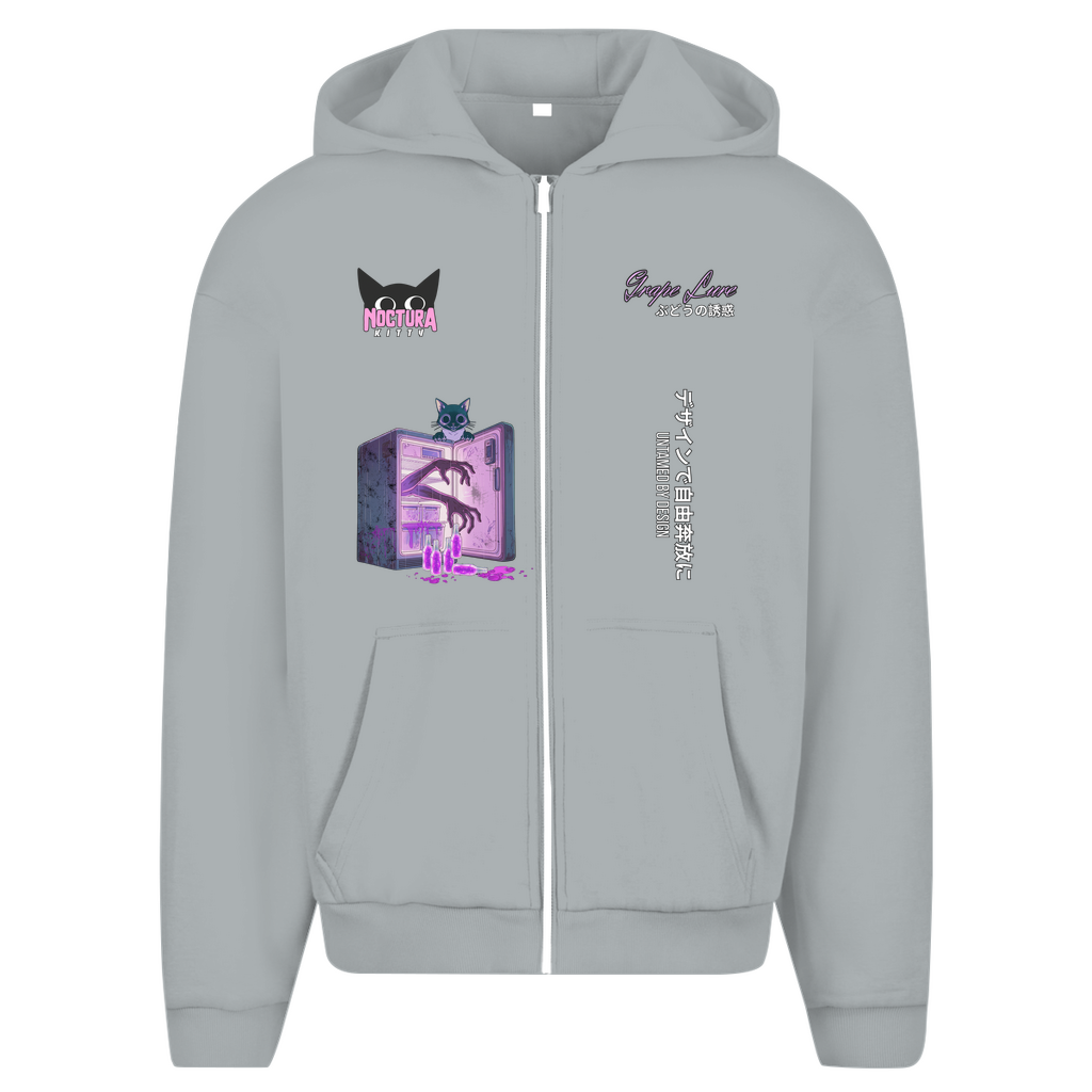 Unisex Oversize Zip Hoodie "Grape Lure" Premium Edition