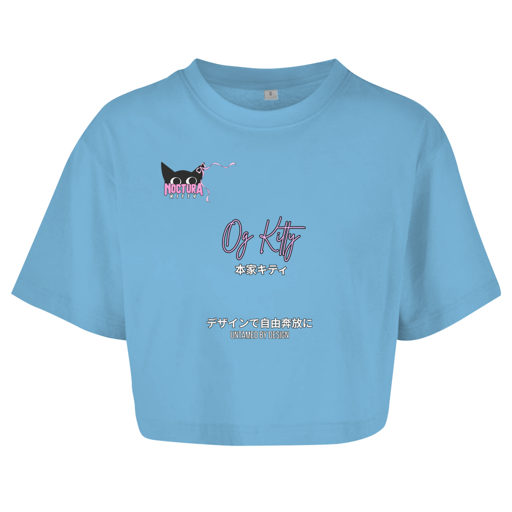 Oversized Crop Top "OG Kitty" Ribbon Edition