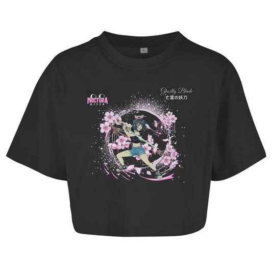 Oversized Crop Top "Ghostly Blade"