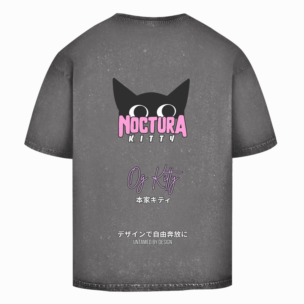 Unisex Oversize T-Shirt Washed "OG Kitty"  Premium Edition