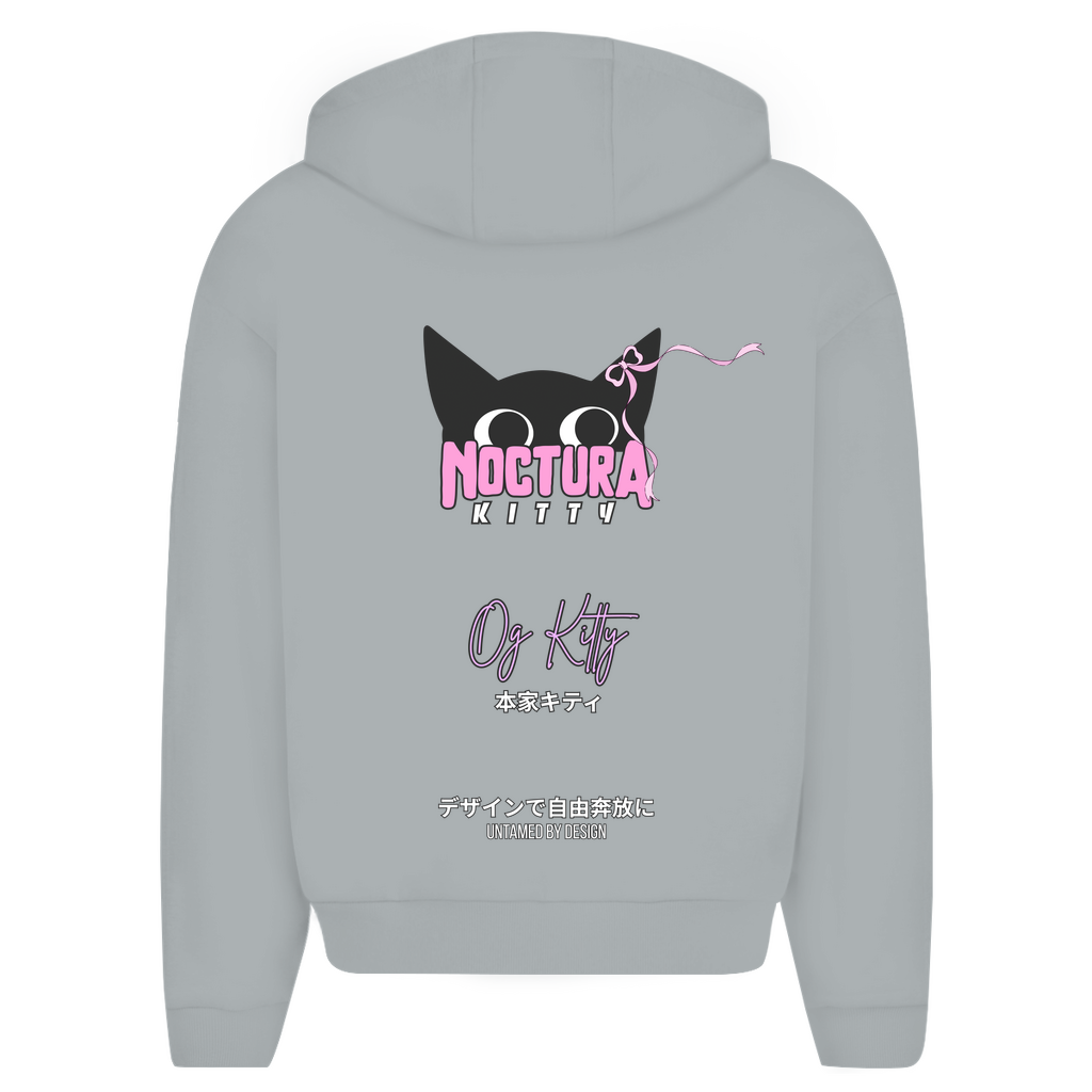 Unisex Oversize Zip Hoodie "OG Kitty" Premium Ribbon Edition