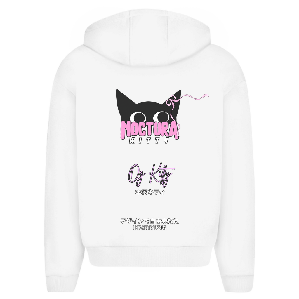 Unisex Oversize Zip Hoodie "OG Kitty" Premium Ribbon Edition