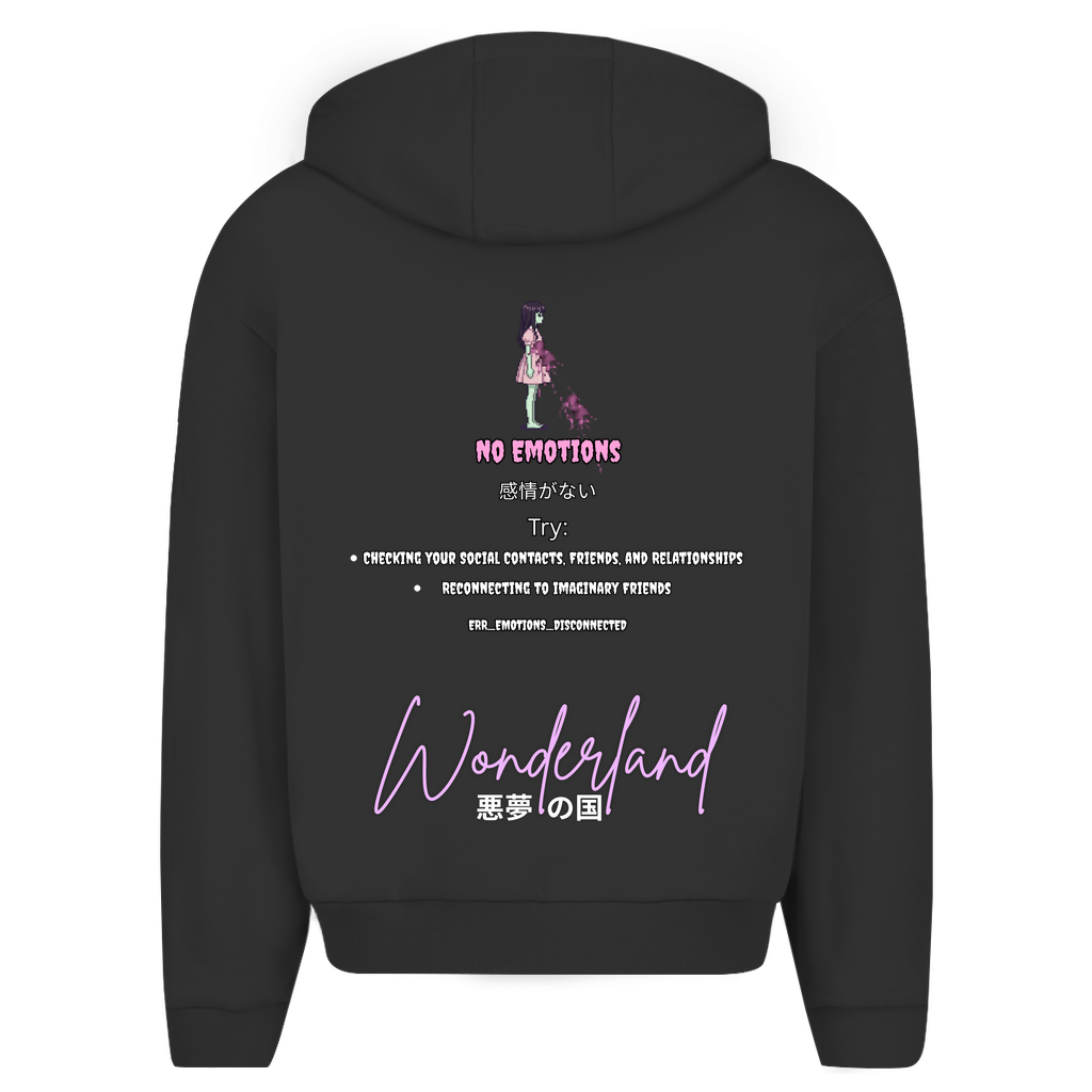 Unisex Oversize Zip Hoodie "Wonderland" Premium Ribbon Edition