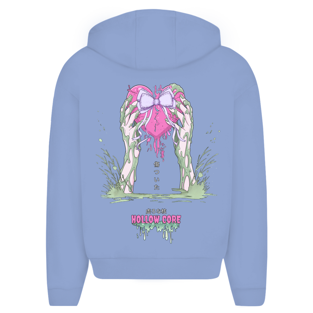 Unisex Oversize Zip Hoodie "Hollow Core" Premium Ribbon Edition