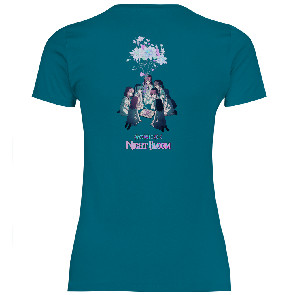 Girly T-Shirt "Night Bloom" Premium  Ribbon  Edition
