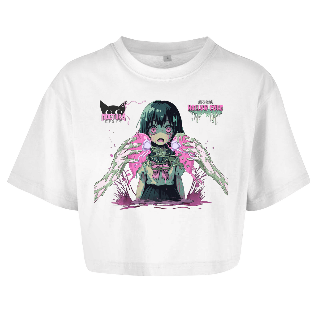 Oversized Crop Top "Hollow Core" Ribbon Edition