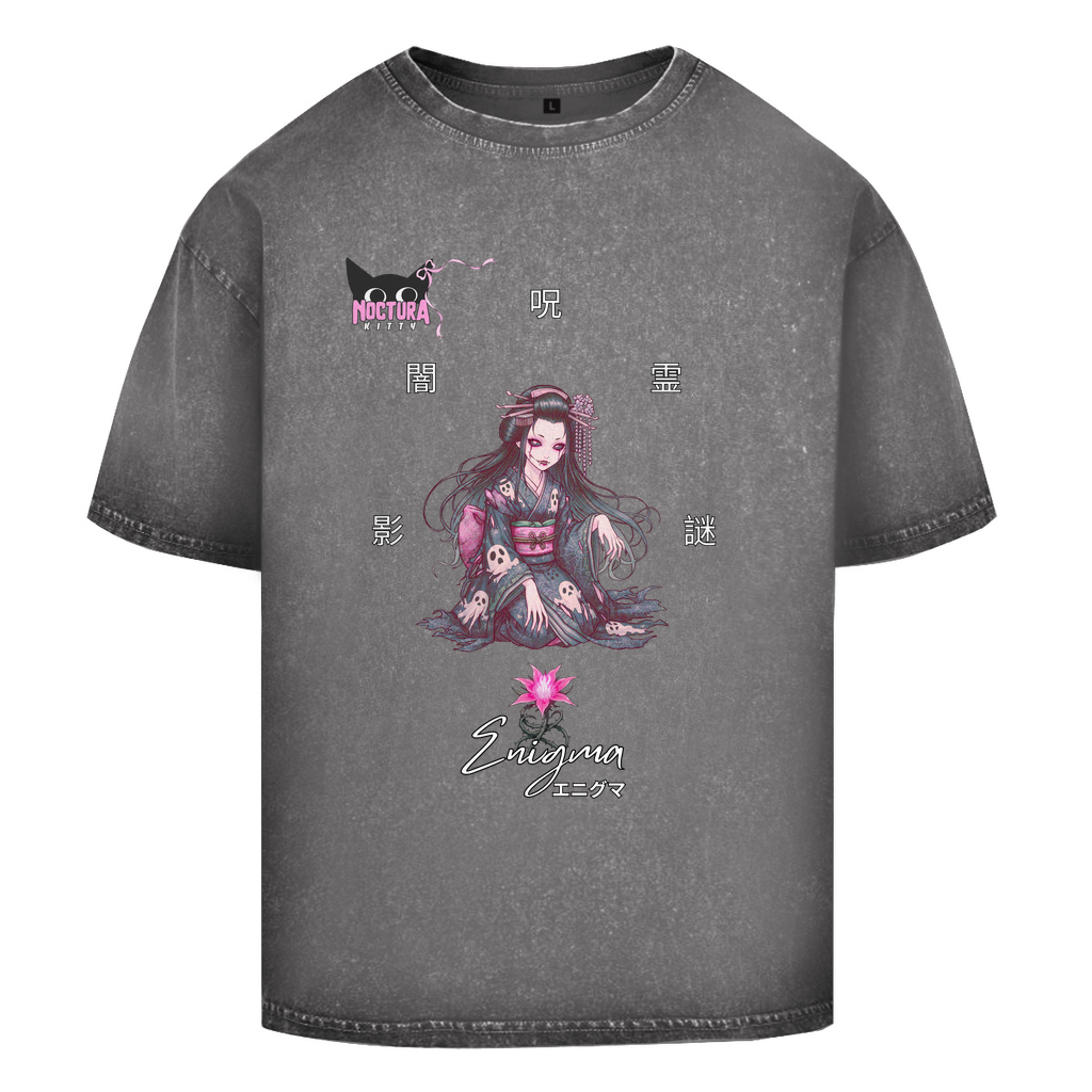 Unisex Oversize T-Shirt Washed "Enigma"  Premium Ribbon Edition