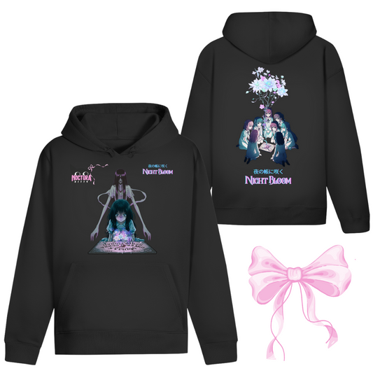 Unisex Hoodie "Night Bloom" Premium Ribbon Edition