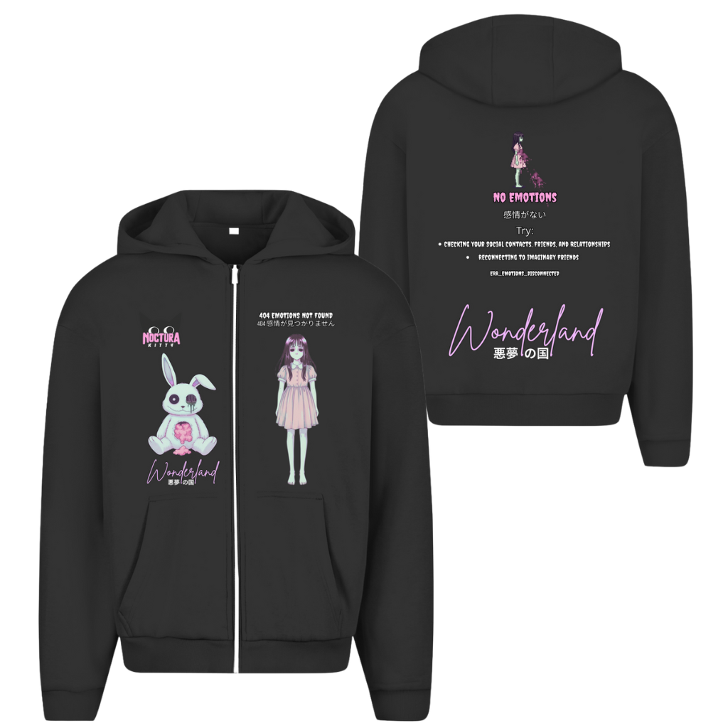 Unisex Oversize Zip Hoodie "Wonderland" Premium  Edition