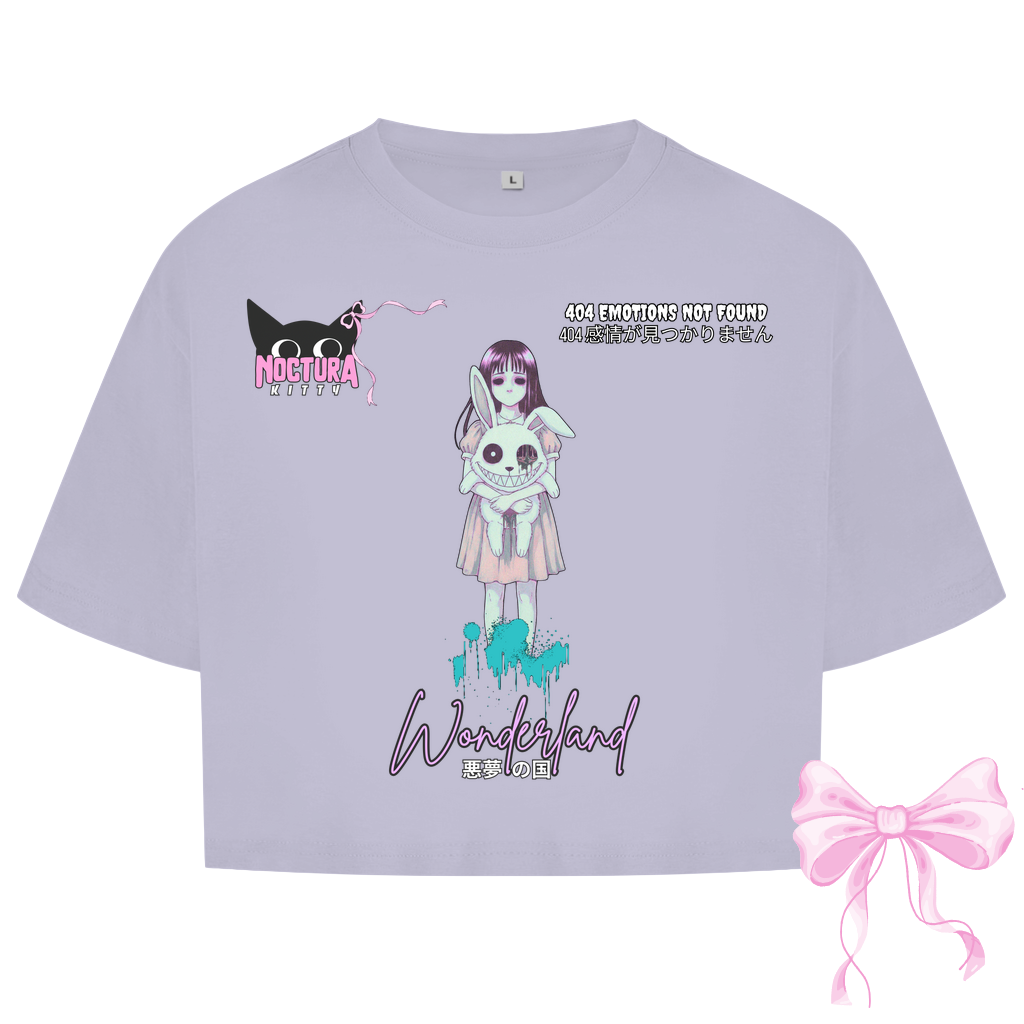Oversized Crop Top "Wonderland" Ribbon Edition