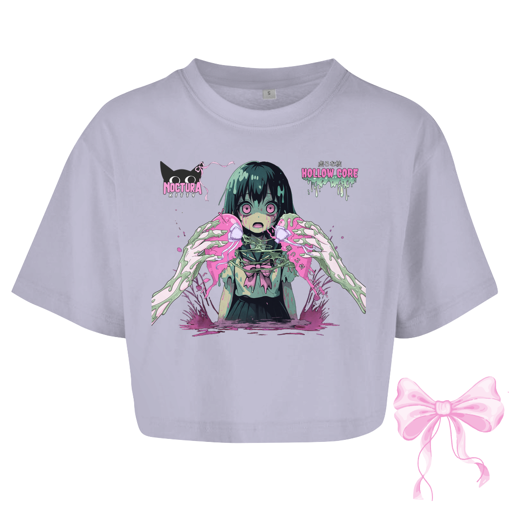 Oversized Crop Top "Hollow Core" Ribbon Edition