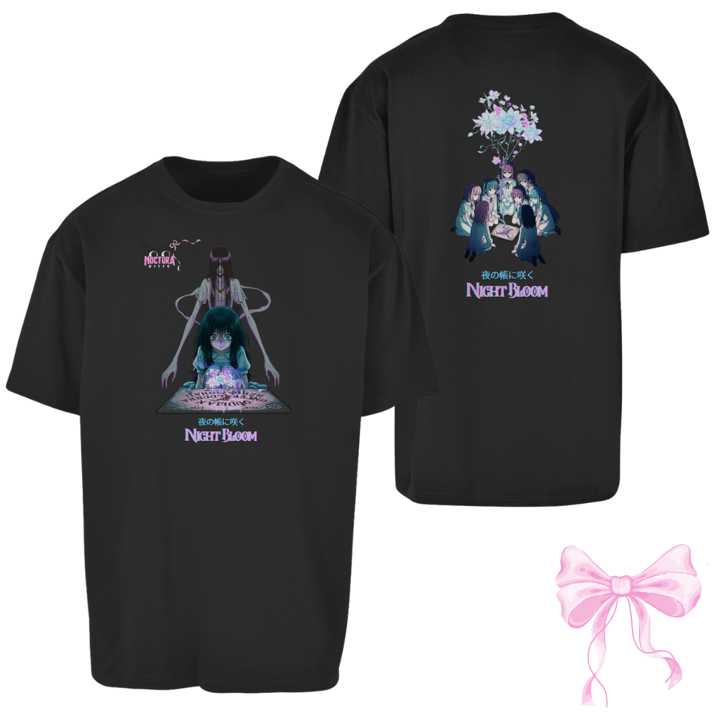 Unisex Oversize T-Shirt "Night Bloom"  Premium Ribbon  Edition