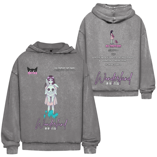 Unisex Oversize Hoodie Washed "Wonderland" Premium  Edition