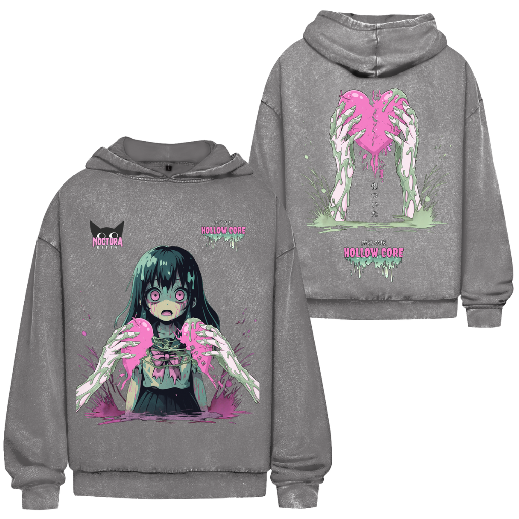 Unisex Oversize Hoodie Washed "Hollow Core" Premium Edition