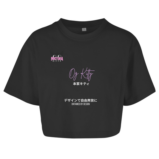 Oversized Crop Top "OG Kitty"